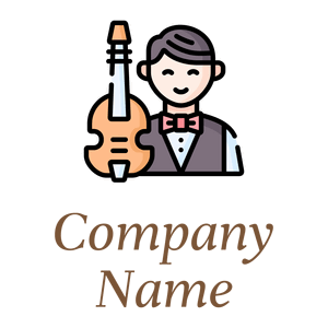 Violinist logo on a White background - Unterhaltung & Kunst