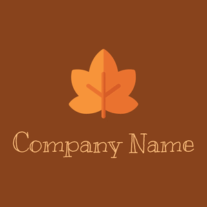 Leaf logo on a Russet background - Blumen