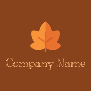 Leaf logo on a Russet background - Florale