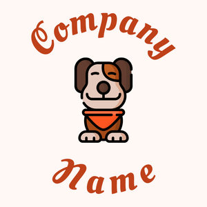 brown Dog logo on a beige background - Animaux & Animaux de compagnie