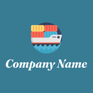Ship logo on a Astral background - Abstrato