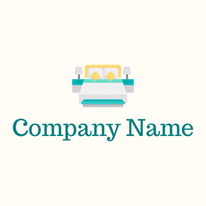 Turquoise Bedroom on a Floral White background - Construction & Outils