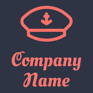 Captain cap logo on a dark background - Abstrakt