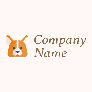 Corgi logo on a Seashell background - Tiere & Haustiere