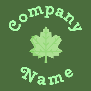 Leaf logo on a Fern Green background - Florale