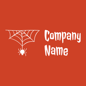 Spider logo on a Persian Red background - Abstracto