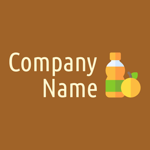 Orange juice logo on a Rich Gold background - Alimentos & Bebidas