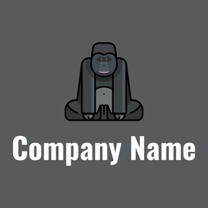 Gorilla logo on a River Bed background - Animales & Animales de compañía