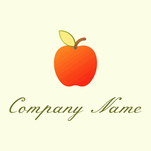 Vermilion Apple on a Light Yellow background - Agricultura
