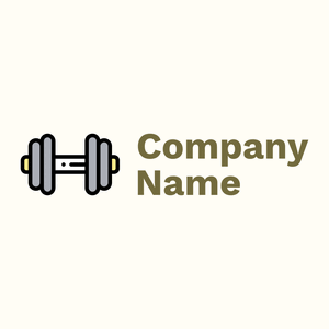 Grey Dumbbell on a Floral White background - Sport