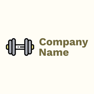 Grey Dumbbell on a Floral White background - Deportes
