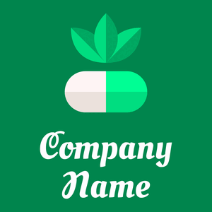 Natural medicine logo on a Tropical Rain Forest background - Medical & Pharmaceutical