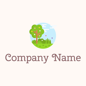 Garden logo on a Seashell background - Fiori