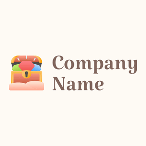 Treasure logo on a Floral White background - Abstracto