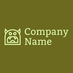 Monster logo on a Fiji Green background - Abstrato