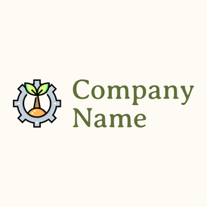 Agronomy cog on a Floral White background - Agricultura