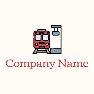 Train station logo on a Floral White background - Automotive & Vehicle