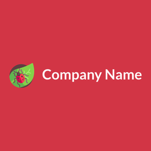 Ladybug logo on a Brick Red background - Animais e Pets