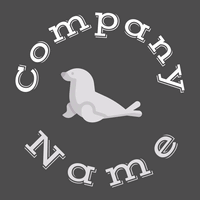 Seal logo on a Liver background - Abstrato