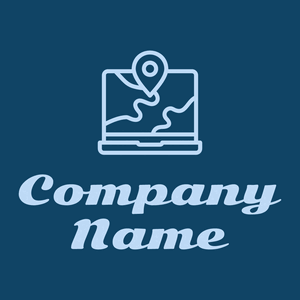 Laptop logo on a Blue Stone background - Negócios & Consultoria