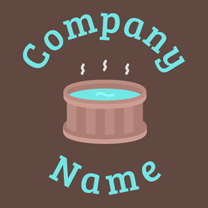 Jacuzzi logo on a Congo Brown background - Spa & Estética