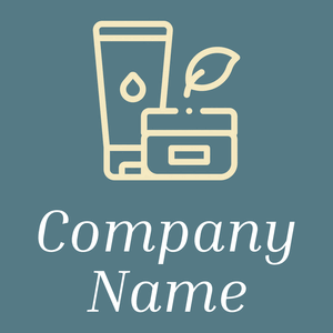 Cosmetics logo on a Breaker Bay background - Moda & Beleza