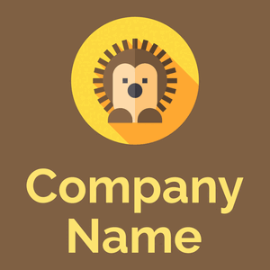 Hedgehog logo on a Dark Wood background - Animales & Animales de compañía