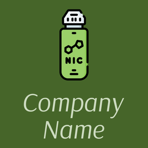 Nicotine logo on a Green Leaf background - Abstracto