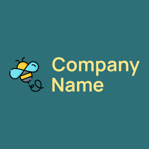Bee logo on a Atoll background - Comida & Bebida