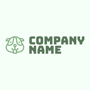 Guinea pig logo on a Honeydew background - Animali & Cuccioli