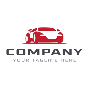 red sports car logo on white background - Automobili & Veicoli