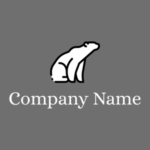 White Polar bear on a Dim Gray background - Tiere & Haustiere