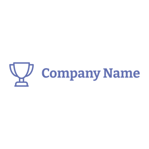 Blue Trophy on a White background - Abstrait