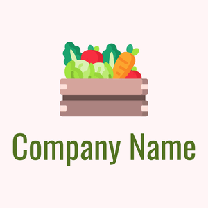 Vegetables logo on a Snow background - Agriculture
