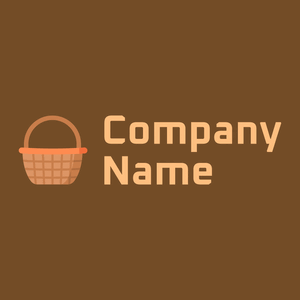 Red Damask Wicker basket on a Semi-Sweet Chocolate background - Domaine sportif