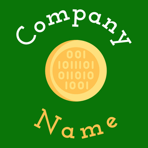 Crypto logo on a Green background - Techno