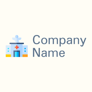 Mortuary logo on a Floral White background - Hospital & Farmácia