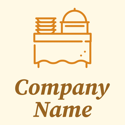 Catering logo on a yellow background - Travel & Hotel
