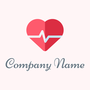 Hearth rate logo on a beige background - Hospital & Farmácia