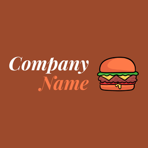 Cheese burger logo on a brown background - Comida & Bebida