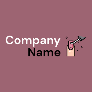 Nail polish logo on a Turkish Rose background - Moda & Belleza