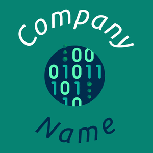 Binary code logo on a Pine Green background - Computadora