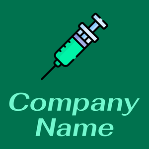 Syringe logo on a Watercourse background - Medical & Farmacia