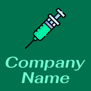 Syringe logo on a Watercourse background - Hospital & Farmácia