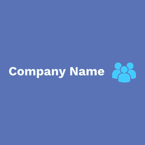 Multiple users silhouette logo on a Chetwode Blue background - Business & Consulting