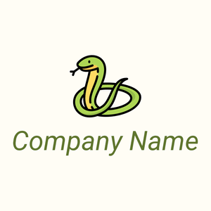 Snake logo on a Floral White background - Tiere & Haustiere