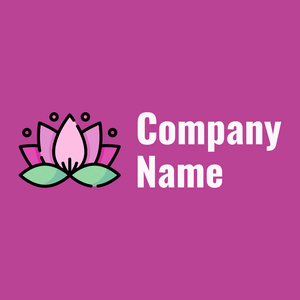Lotus logo on a Mulberry background - Blumen