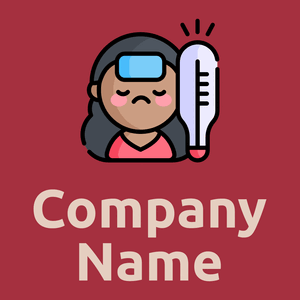High temperature logo on a Milano Red background - Hospital & Farmácia