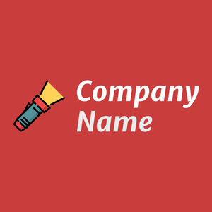 Flashlight logo on a Mahogany background - Construction & Outils