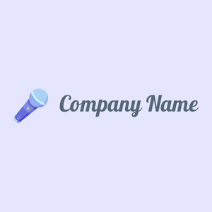Microphone logo on a Ghost White background - Arte & Entretenimiento